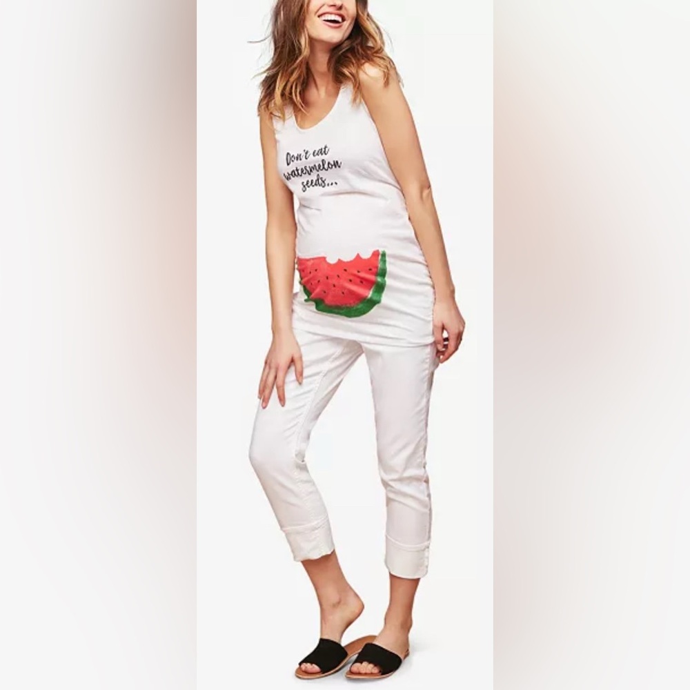 BNWT Motherhood Maternity Don’t Eat Watermelon Seeds Tank Top
